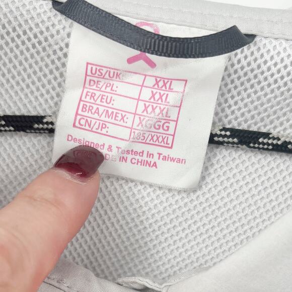 Men’s XXL Grey Fishing Shirt Button Down Vented Back Hiking Outdoor Travel Top‎ - Picture 7 of 9